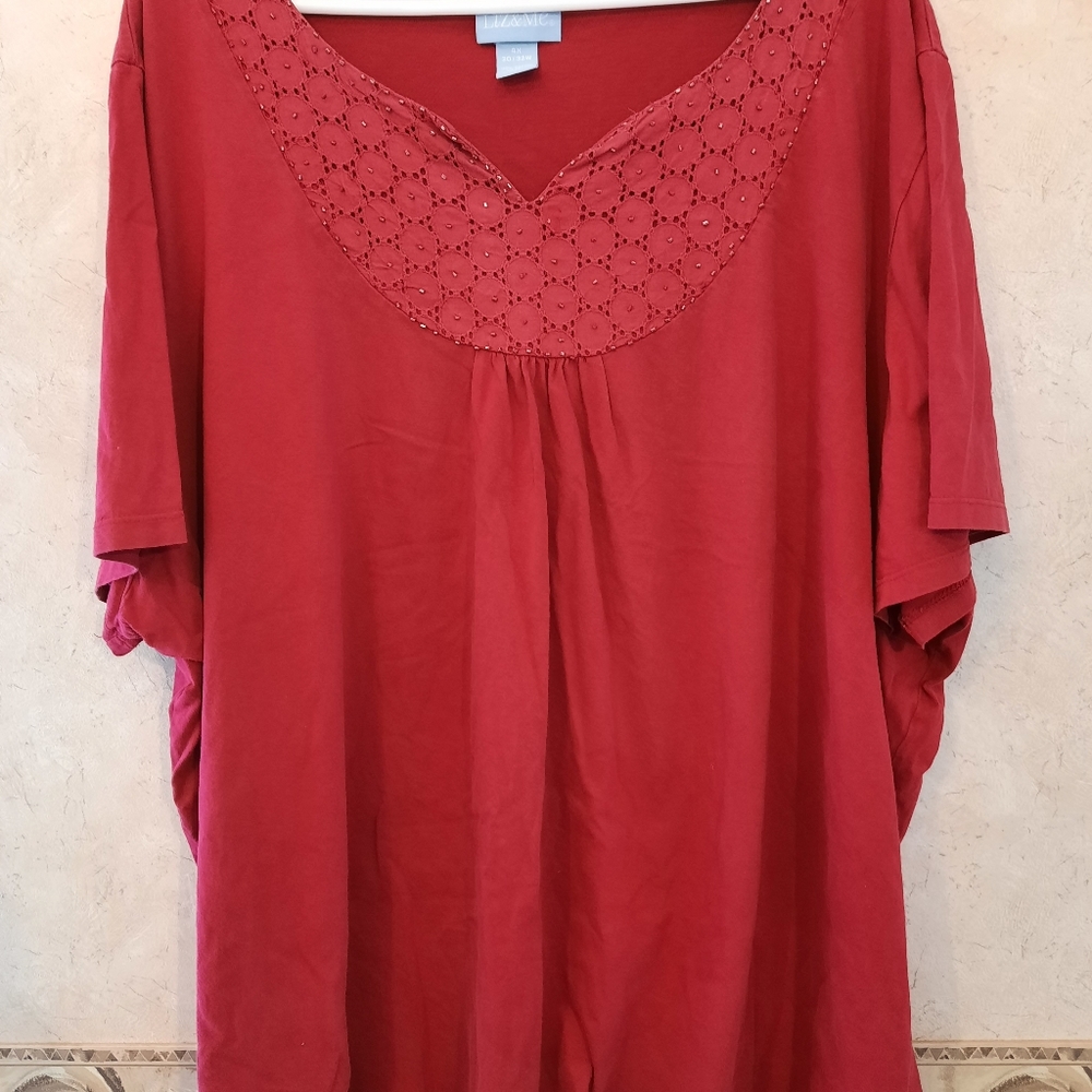 Women's Plus Size 4x Red Top